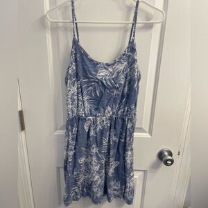 Old Navy Blue and White Floral Mini Dress